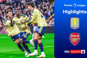 Saka goal leads Arsenal to victory at Villa Park